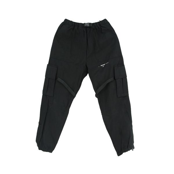 falection 19fw ow white logo print pockets buckles cargo pants black sweatpants
falection 19fw ow white logo print pockets buckles cargo pants black sweatpants