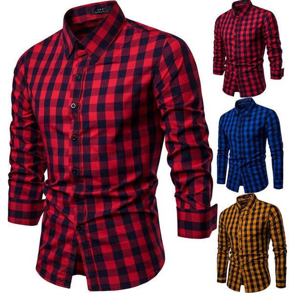 2019 new style fashion men's long sleeve shirt button up business work plaid smart formal cotton top, White;black
2019 new style fashion men's long sleeve shirt button up business work plaid smart formal cotton top, White;black