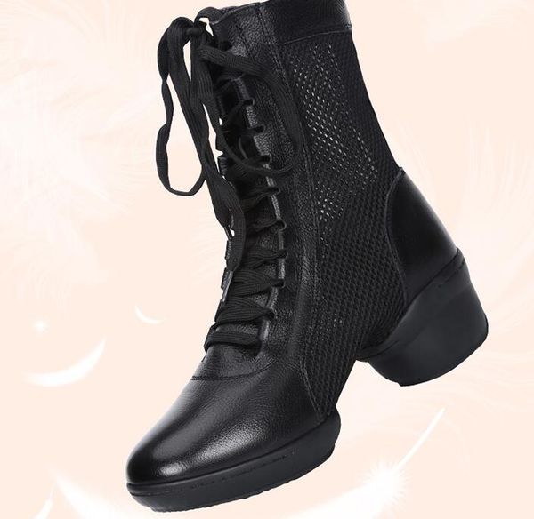 women lace tie run soft bottom boots classic dancing breathable stretch soft training travel fashion brand genuine leather lady booties, Black
women lace tie run soft bottom boots classic dancing breathable stretch soft training travel fashion brand genuine leather lady booties, Black