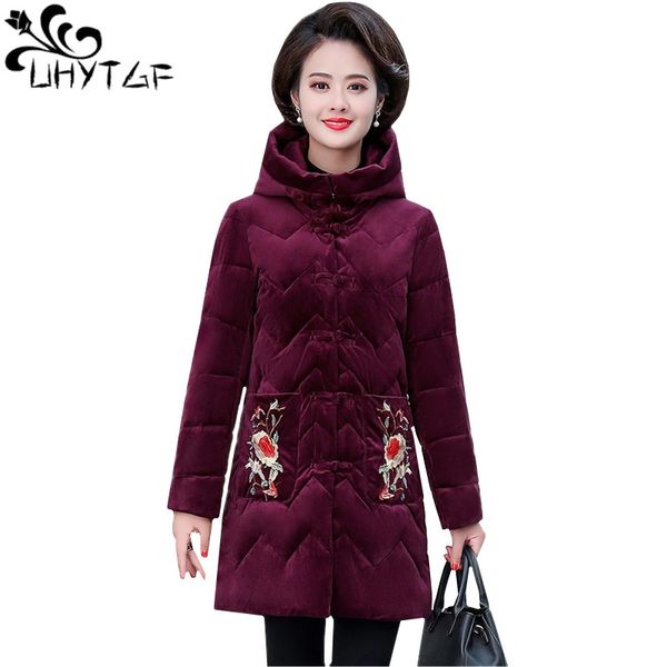 women's down & parkas uhytgf mujer 2021 winter coat women fashion embroidered hooded casual warm jacket thick cotton plus size parka ja, Black
women's down & parkas uhytgf mujer 2021 winter coat women fashion embroidered hooded casual warm jacket thick cotton plus size parka ja, Black