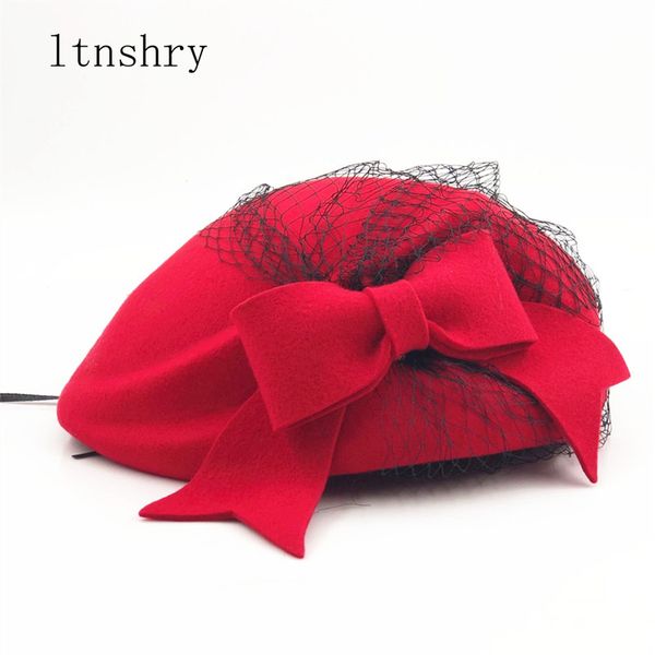 2020 elegant winter 100% australian wool felt fedora red black wedding hats women female bow berets caps pillbox hat chapeau, Blue;gray
2020 elegant winter 100% australian wool felt fedora red black wedding hats women female bow berets caps pillbox hat chapeau, Blue;gray
