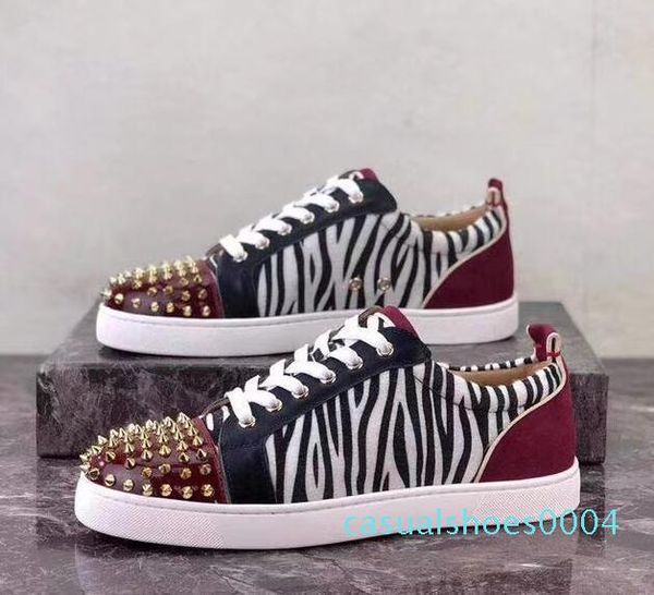 full packet design red bottom sneaker for men women trainers seavaste orlato men's flat junior print genuine leather ac04, Black
full packet design red bottom sneaker for men women trainers seavaste orlato men's flat junior print genuine leather ac04, Black
