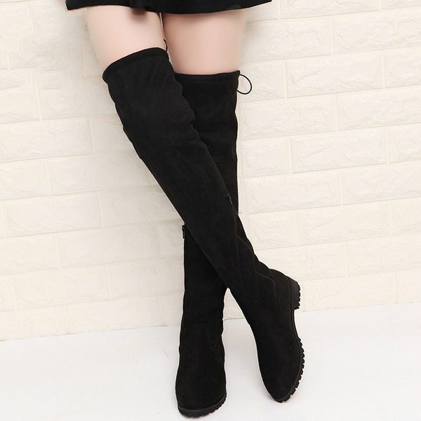 lzj 2019 new slim boots over the knee high suede women snow boots women's fashion winter thigh high shoes woman, Black
lzj 2019 new slim boots over the knee high suede women snow boots women's fashion winter thigh high shoes woman, Black