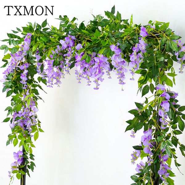 200cm long strip artificial wisteria flower vine wall hanging decoration simulation fake flowers vines home wedding decoration
200cm long strip artificial wisteria flower vine wall hanging decoration simulation fake flowers vines home wedding decoration