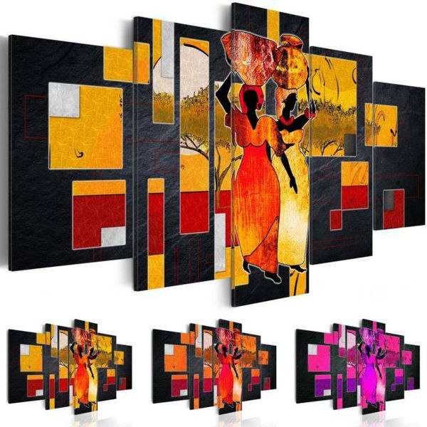 5 panel canvas wall abstract african landscape canvas painting frameless wall art painting living room decor
5 panel canvas wall abstract african landscape canvas painting frameless wall art painting living room decor