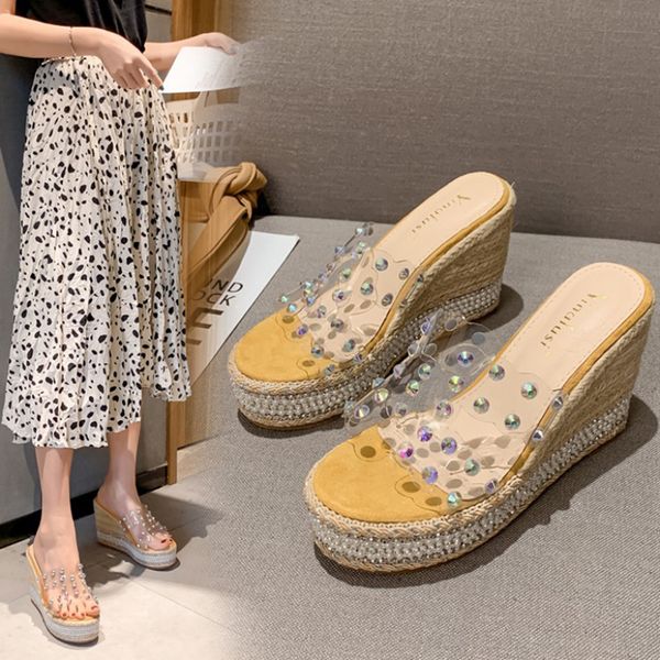 slingback стразы клинья сандалии женщин кексы обувь женщины скользят на вырез кружева кристально чистой полосы femmes sandalias 2020, Black
slingback стразы клинья сандалии женщин кексы обувь женщины скользят на вырез кружева кристально чистой полосы femmes sandalias 2020, Black