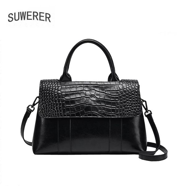 suwerer women's bag 2020 new fashion split leather women's bag leather shoulder large capacity crossbody bags black
suwerer women's bag 2020 new fashion split leather women's bag leather shoulder large capacity crossbody bags black