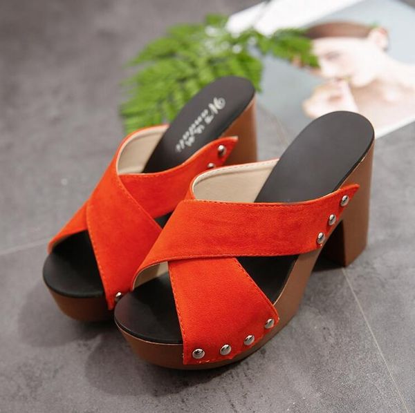 2019 new summer high heels flock slippers open toe party shoes casual style shoes plus size 35-40 zapatos mujer **129, Black
2019 new summer high heels flock slippers open toe party shoes casual style shoes plus size 35-40 zapatos mujer **129, Black