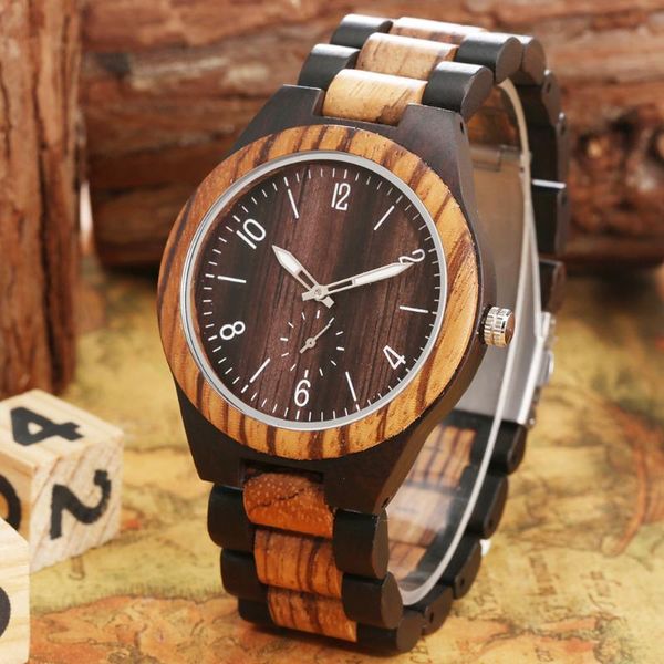 fashionable ebony zebra wood watch durable genuine wooden strap men's watches portable quartz custom wristwatch reloj para hombr, Slivery;brown
fashionable ebony zebra wood watch durable genuine wooden strap men's watches portable quartz custom wristwatch reloj para hombr, Slivery;brown