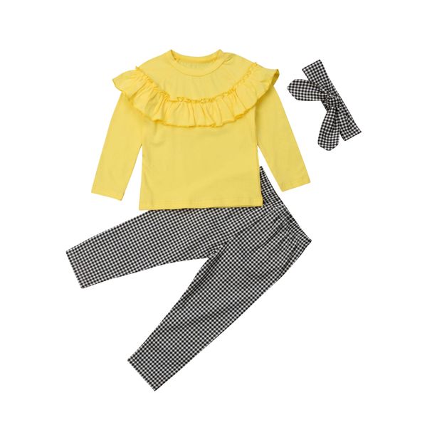 1-6y toddler baby girls pretty cute autumn clothes 3pcs ruffles long sleeve pullover +plaid pants+headband, White
1-6y toddler baby girls pretty cute autumn clothes 3pcs ruffles long sleeve pullover +plaid pants+headband, White