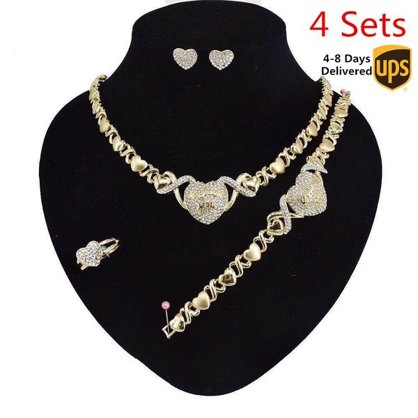 4 sets/lot wholesale jewelry sets for women necklace earrings 14k gold jewelry sets for women wedding jewelry organizer necklaces set, Black
4 sets/lot wholesale jewelry sets for women necklace earrings 14k gold jewelry sets for women wedding jewelry organizer necklaces set, Black