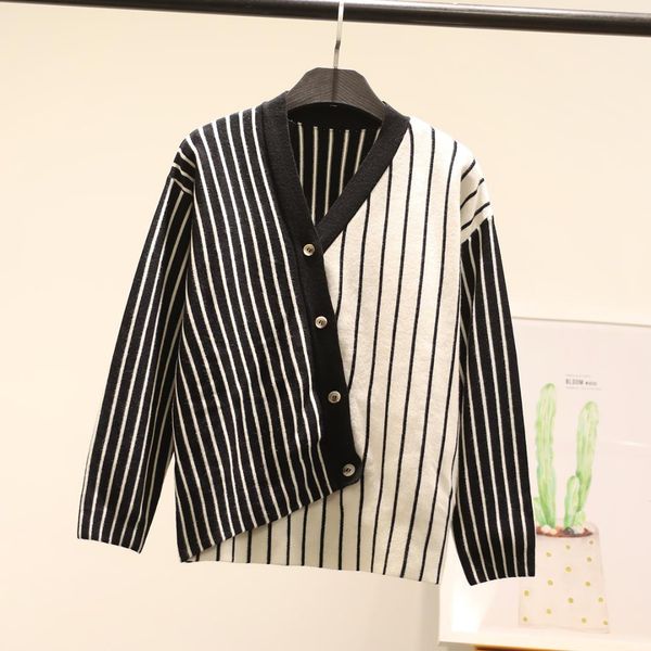 oversize plus size big size autumn winter women pullovers v-neck long sleeve ladies striped sweater female, White;black
oversize plus size big size autumn winter women pullovers v-neck long sleeve ladies striped sweater female, White;black