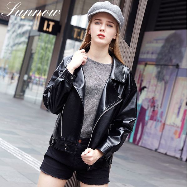 sunnow spring fashion women casual pu leather jacket ladies faux leather coat outerwear biker jacket plus size winter pu coats, Black
sunnow spring fashion women casual pu leather jacket ladies faux leather coat outerwear biker jacket plus size winter pu coats, Black