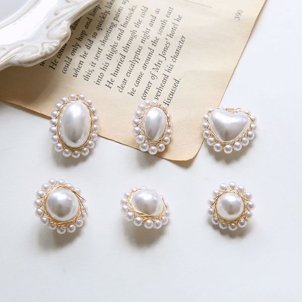 2pcs retro baroque earrings female pearl wedding pendant jewelry copper wire winding ellipse love circle earrings diy material, Silver
2pcs retro baroque earrings female pearl wedding pendant jewelry copper wire winding ellipse love circle earrings diy material, Silver