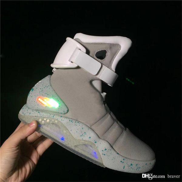 2020 auto laces air mag back to the future glow in the dark grey black sneakers marty mcfly's led basketball shoes with box automa
2020 auto laces air mag back to the future glow in the dark grey black sneakers marty mcfly's led basketball shoes with box automa