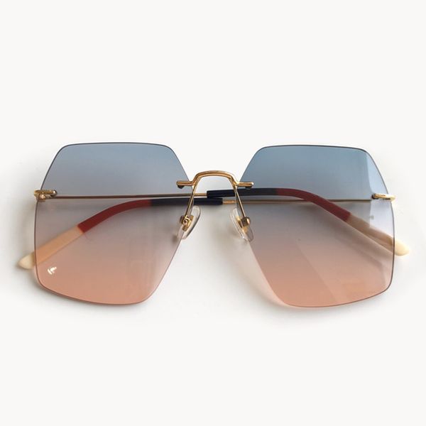 square sunglasses luxury design men's sun glasses classic rimless big sun glasses for ladies 0510, White;black
square sunglasses luxury design men's sun glasses classic rimless big sun glasses for ladies 0510, White;black