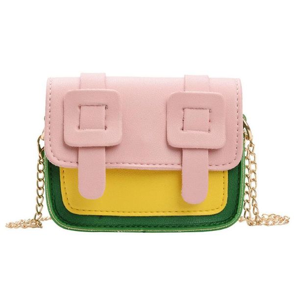 children pu leather hasp shoulder bag kids fashion wild messenger bag contrast color handbag tote leather luxury /e
children pu leather hasp shoulder bag kids fashion wild messenger bag contrast color handbag tote leather luxury /e