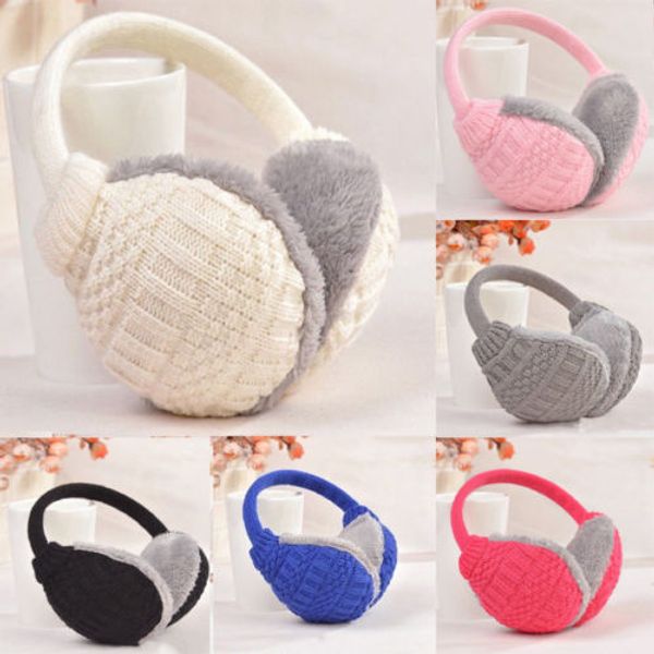 

fashion women girls winter warm knitted earmuffs ear warmers ear muffs earlap, Blue;gray