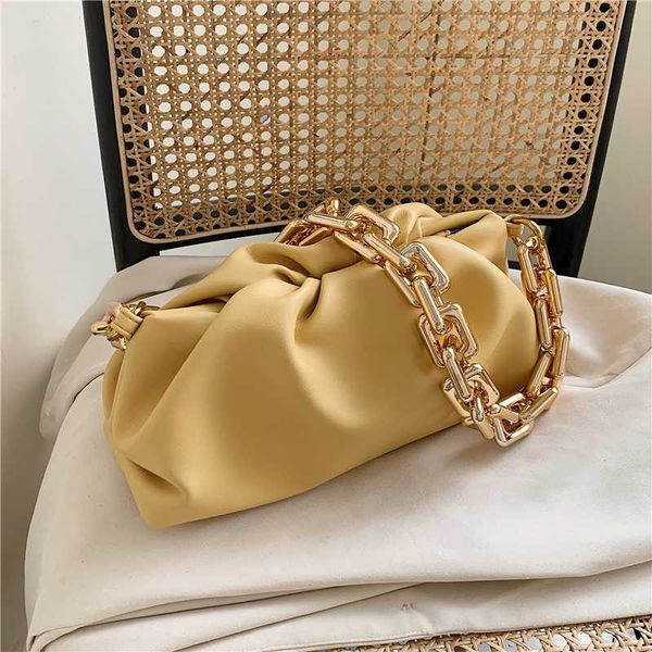 summer thick chain ruched shoulder bags for women soft pu leather underarm female clutch girls pouch 2020
summer thick chain ruched shoulder bags for women soft pu leather underarm female clutch girls pouch 2020