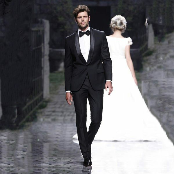 black groom tuxedo satin shawl lapel man blazer men wedding suits costume homme marriage party 2piece jacket pants slim fit terno masculino, Black;gray
black groom tuxedo satin shawl lapel man blazer men wedding suits costume homme marriage party 2piece jacket pants slim fit terno masculino, Black;gray
