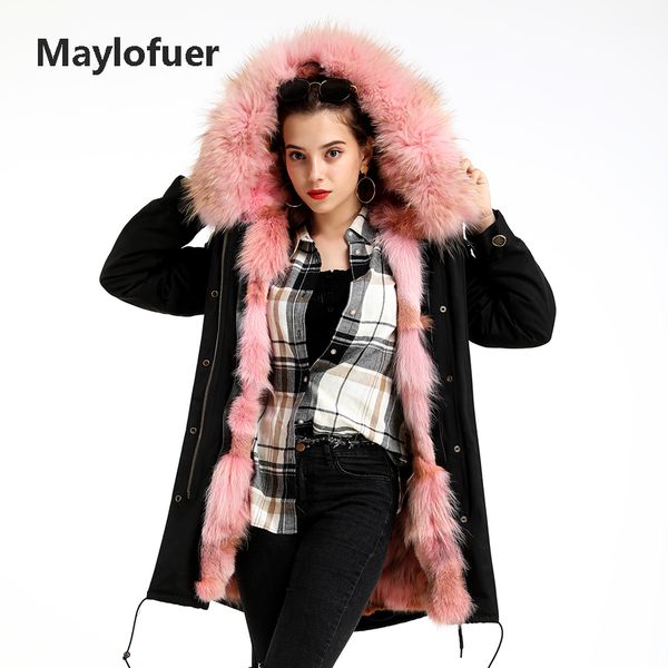 maylofuer real raccoon fur collar hooded wolf fur liner jacket natural parka, Tan;black
maylofuer real raccoon fur collar hooded wolf fur liner jacket natural parka, Tan;black