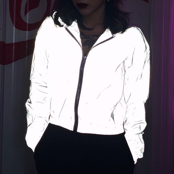 new reflective hoodie woman sweatshirt fashion sports explosions slim baseball uniform woman clothes, Black
new reflective hoodie woman sweatshirt fashion sports explosions slim baseball uniform woman clothes, Black