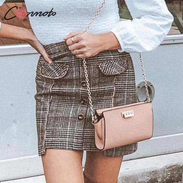 conmoto autumn winter 2019 high waist skirt women button casual plaid short female skirts bodycon mini skirt, Black
conmoto autumn winter 2019 high waist skirt women button casual plaid short female skirts bodycon mini skirt, Black