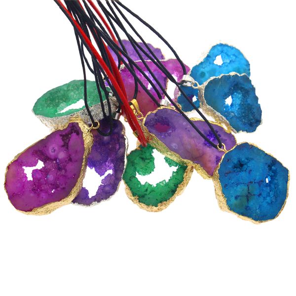 fashion creative crystal pendant irregular natural agate crystal crystal geode slices pendant, Silver
fashion creative crystal pendant irregular natural agate crystal crystal geode slices pendant, Silver
