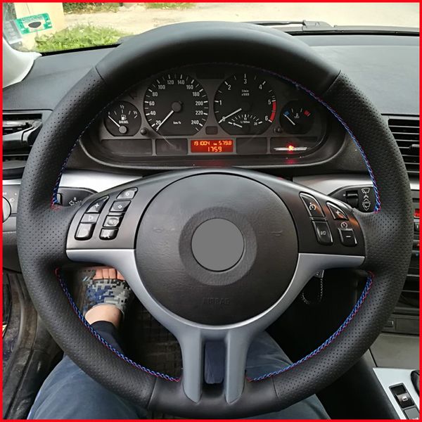 mewant for e53 x5 e39 e46 325i black leather car steering wheel cover interior accessories parts
mewant for e53 x5 e39 e46 325i black leather car steering wheel cover interior accessories parts