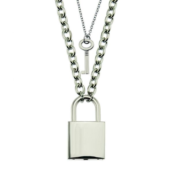 2020 designer air explosion jewelry smooth key and lock sleeve pendant men and women fashion jewelry necklace pendant, Black
2020 designer air explosion jewelry smooth key and lock sleeve pendant men and women fashion jewelry necklace pendant, Black