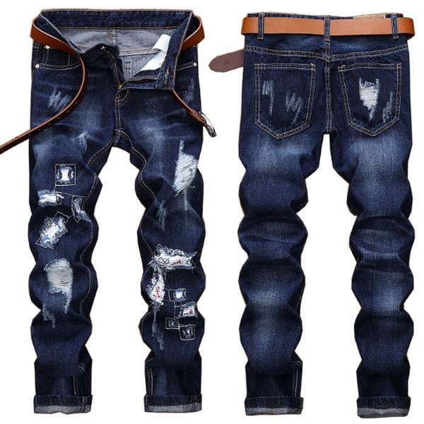 new designer men's jeans mens distressed ripped skinny jeans classic washed slim moto biker causal mens denim pants hip hop men jeans 0, Blue
new designer men's jeans mens distressed ripped skinny jeans classic washed slim moto biker causal mens denim pants hip hop men jeans 0, Blue