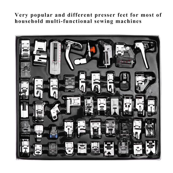 48-piece set presser foot home sewing machine presser foot multifunction sewing accessories 48 suitcombination, Black
48-piece set presser foot home sewing machine presser foot multifunction sewing accessories 48 suitcombination, Black