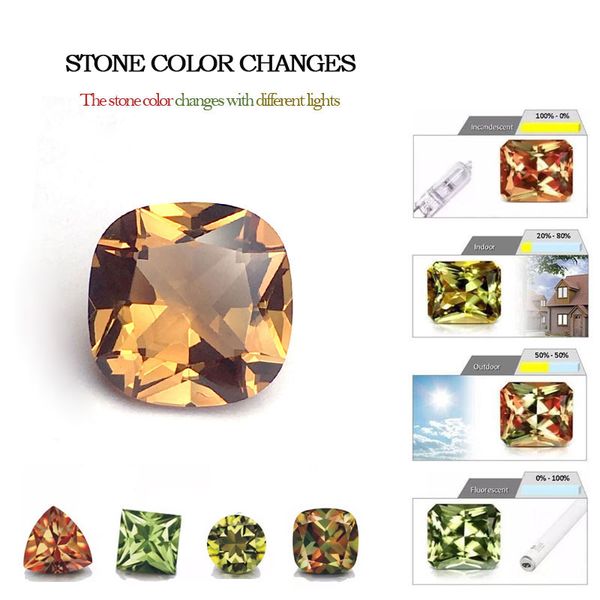 csj created diaspore zultanite loose gemstone cushion cut sultanite for diy fine jewelry 925 silver mounting color change stone, Golden;silver
csj created diaspore zultanite loose gemstone cushion cut sultanite for diy fine jewelry 925 silver mounting color change stone, Golden;silver