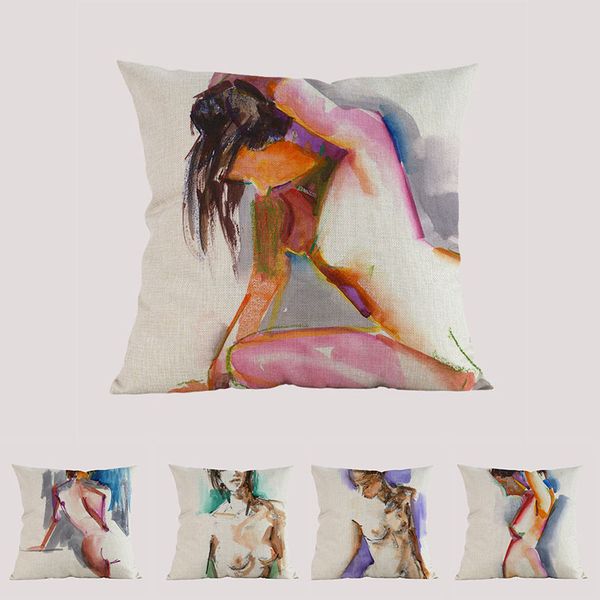 nordic woman human body oil painting art home decorative sofa throw pillow case watercolor painting cushion cover
nordic woman human body oil painting art home decorative sofa throw pillow case watercolor painting cushion cover