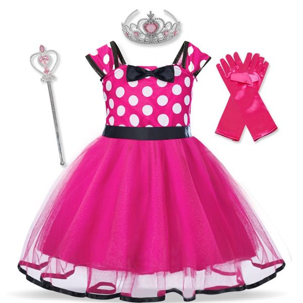 baby girl christmas dress girl's christmas dress children little girl new year cotton polka dot girls santa claus costume, Red;yellow