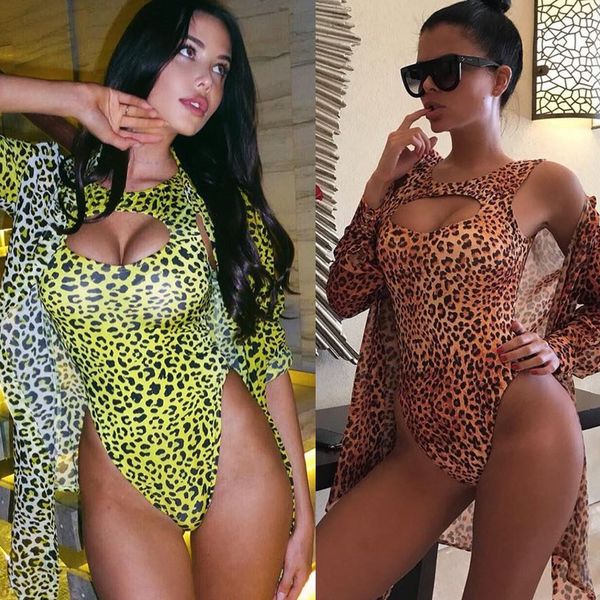 new leopard print hollow hollow chest one-piece swimsuit + long-sleeved cardigan outer swimsuit two-piece suit, White;black
new leopard print hollow hollow chest one-piece swimsuit + long-sleeved cardigan outer swimsuit two-piece suit, White;black