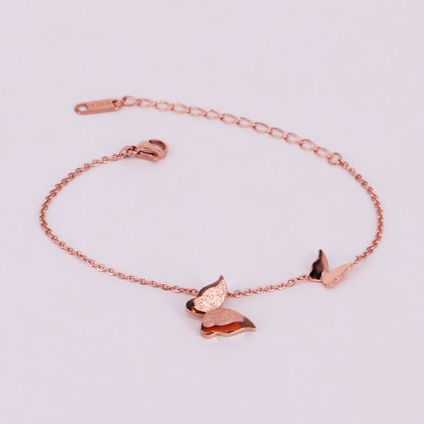 bangle fashion stainless steel cute double frosted butterfly charm chain insect bracelet woman wedding party gift, Black
bangle fashion stainless steel cute double frosted butterfly charm chain insect bracelet woman wedding party gift, Black