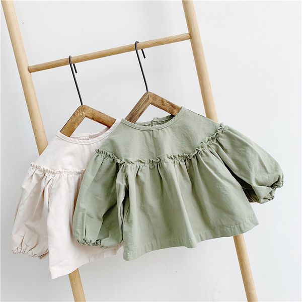 autumn new toddlers girls cute blouses lantern sleeve solid color korean style children clothes loose kids shirts t200229, White;black
autumn new toddlers girls cute blouses lantern sleeve solid color korean style children clothes loose kids shirts t200229, White;black