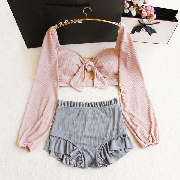 2019 two piece swimsuit summer women high waist bikini set lovely girl long sleeve sunscreen swimwear beach seaside swimsui, White;black
2019 two piece swimsuit summer women high waist bikini set lovely girl long sleeve sunscreen swimwear beach seaside swimsui, White;black