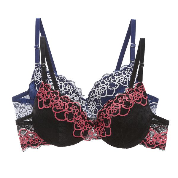 2pcs/lot fashion lady women's padded bra underwire deep-v a b c cup embroidered side support push up bra underwear, Red;black
2pcs/lot fashion lady women's padded bra underwire deep-v a b c cup embroidered side support push up bra underwear, Red;black