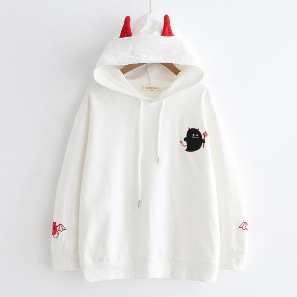 japanese-style mori girl cute little devil embroidered long sleeve loose-fit hoodie women 46534, Black
japanese-style mori girl cute little devil embroidered long sleeve loose-fit hoodie women 46534, Black