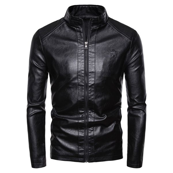 men pu leather jacket men design stand collar male casual slim motorcycle leather jacket mens fashion large size coat male 4xl, Black
men pu leather jacket men design stand collar male casual slim motorcycle leather jacket mens fashion large size coat male 4xl, Black