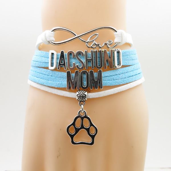 infinity dachshund bracelet dog gift pet paw charm dachshund mom white and blue leather bracelets & bangles for women and man, Golden;silver
infinity dachshund bracelet dog gift pet paw charm dachshund mom white and blue leather bracelets & bangles for women and man, Golden;silver