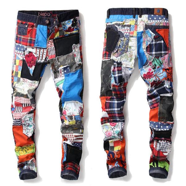 new fashion men frayed jeans rip jeans denim pant slim fit pant long skinny pants men, Blue
new fashion men frayed jeans rip jeans denim pant slim fit pant long skinny pants men, Blue