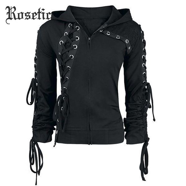 rosetic gothic punk women hoodies lace up hooded long sleeve casual harajuku darkness autumn winter goth black sweatshirt
rosetic gothic punk women hoodies lace up hooded long sleeve casual harajuku darkness autumn winter goth black sweatshirt