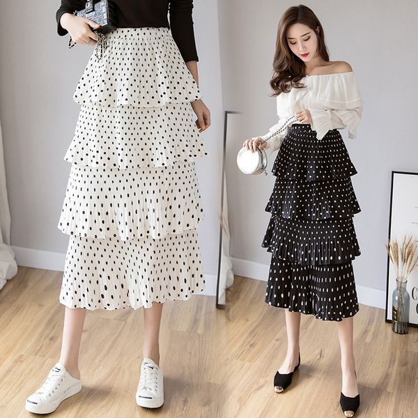 faldas skirts women skirt high waist midi pleated skirt jupe femme korean fashion layered casual polka dot womens clothing, Black
faldas skirts women skirt high waist midi pleated skirt jupe femme korean fashion layered casual polka dot womens clothing, Black