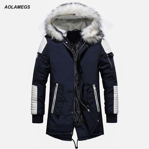 aolamegs fur collar winter jacket men patchwork thick hooded down jacket men parkas fashion windproof coat mens streetwear, Black
aolamegs fur collar winter jacket men patchwork thick hooded down jacket men parkas fashion windproof coat mens streetwear, Black