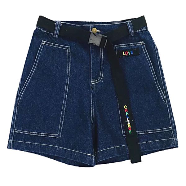 harajuku design love embroidery women summer jean shorts sashes ladies loose denim shorts high waist preppy style, Blue
harajuku design love embroidery women summer jean shorts sashes ladies loose denim shorts high waist preppy style, Blue