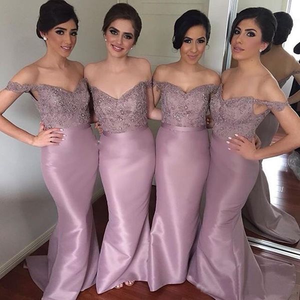 sweetheart off the shoulder satin mermaid bridesmaid dresses 2019 floor length evening gowns for wedding party, White;pink
sweetheart off the shoulder satin mermaid bridesmaid dresses 2019 floor length evening gowns for wedding party, White;pink