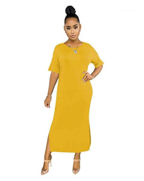 elasticity dress o neck split plus size dresses summer 1/2 sleeve long style ladies casual dresses multicolor women high, Black;gray
elasticity dress o neck split plus size dresses summer 1/2 sleeve long style ladies casual dresses multicolor women high, Black;gray